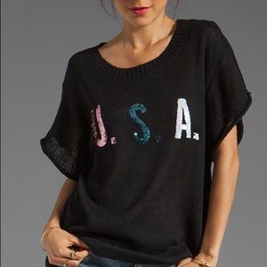 Wildfox white label USA sweater XS